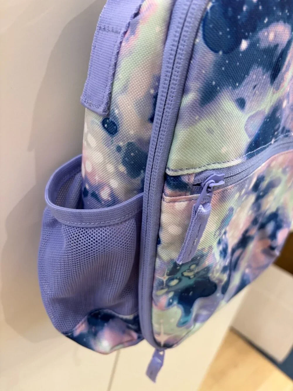 Lands' End Classmate XL Backpack & Insulated Lunchbox Lavender Galaxy EUC